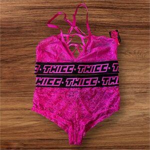 Fantasy Lingerie Thicc Lace Bralette & Cheeky Style Size M/L